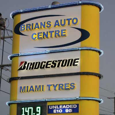 Brian's Auto Centre is located at Miami Gold Coast, and is the home of Miami Towbars, Miami Tyres, Marshall Batteries, Trailer & Ute Hire, plus Car 
Servicing.