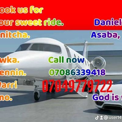 please call ur sweet ride Asaba Airport, 07049779722,07086339418, call us na