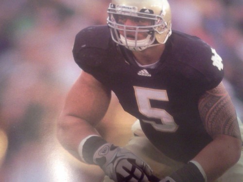 Linebacker at the University  of Notre Dame.