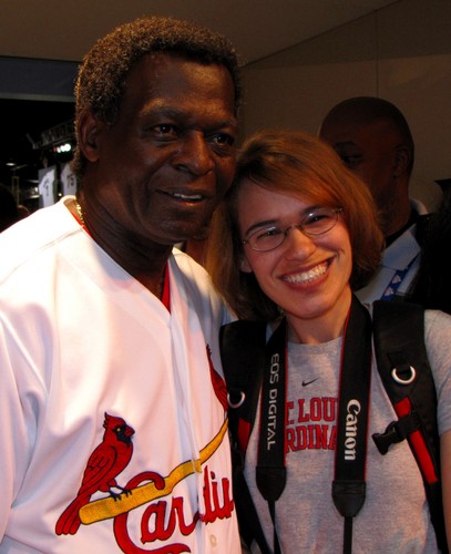 I'm the one in the picture who isn't Lou Brock (RIP Lou). Sometimes people are confused about this. She/her. Black lives matter.