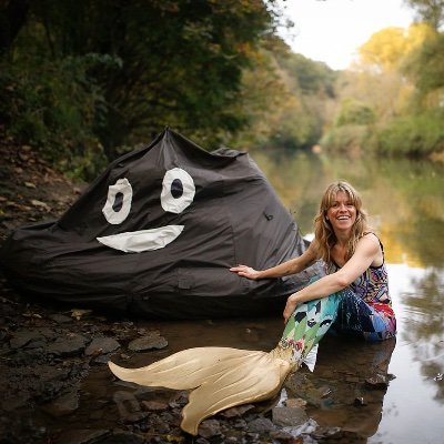 Environmental mermaid. Children's author.   Mermaids rivers and seas with a big Poo to campaign against sewage. The Mermaid, the Otter &the Big Poo out Sept ‘23