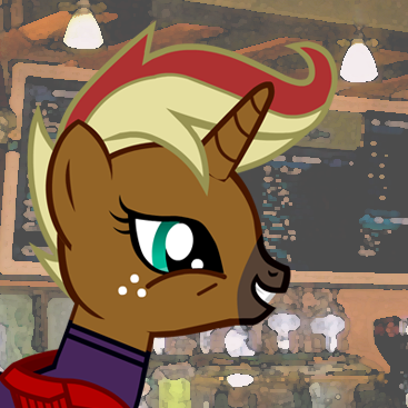 'sup? I'm Mocha Foam, a unicorn pony. I run the Nighthawks Coffee House in Ponyville. (RP account, EST)
