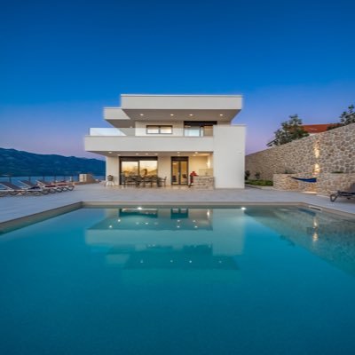 Premium luxury villa Croatia for sale. 693 m2, 6 en-suite bedrooms, pool, sauna, garage, fireplace, 250 m to the sea, breathtaking views to NP Paklenica …