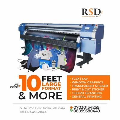 rsdmediaNG's profile picture. Rsd media is a printing hub where,
We Design.
We Brands.
We Published.
We Prints.