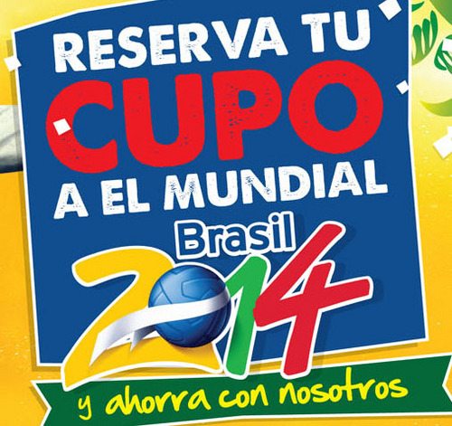 Somos VIAJES EL SOL, promotores autorizados por la FIFA y su agente de viajes, para llevarte y asegurarte un cupo a BRASIL 2014 y la fiesta de este gran mundial