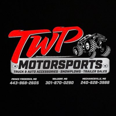 At TWP Motorsports we have 3 locations in Prince Frederick, Mechanicsville & Waldorf MD specializing in Truck-Auto-Offroad Accessories, Snow Plows-Trailer Sales