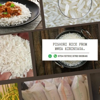 Your PISHORI RICE PLUG
Pishori Rice @ 185/Kg.
0724137312 / 0782083846.
@JimnaPishoRice
CPA(K) - 2013.
BCOM (Fin) 2nd Upper - 2017
