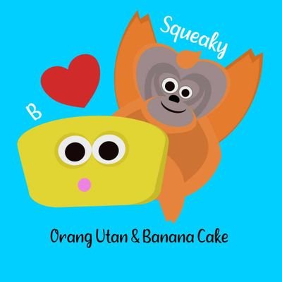 A couple (orangutan & banana bread/cake) from 2 different worlds . They ❤️ 🎶BaNANAaaAa! 🎶 & Christmas 🎄❄️✨️