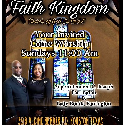 Your Invited!! To worship with us every Sunday 11:00am 3518 Aldine Bender Rd, Houston Tx 77032
Where we believe “If you look after God”God will look after you”