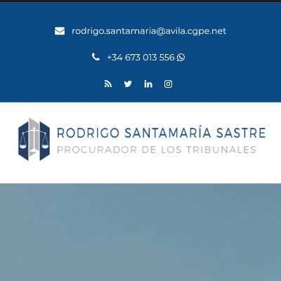 Despacho de Procuradores fundado en 1976. Actualmente soy la segunda generación, ejerzo en Ávila y provincia. Rodrigo Santamaría Sastre.