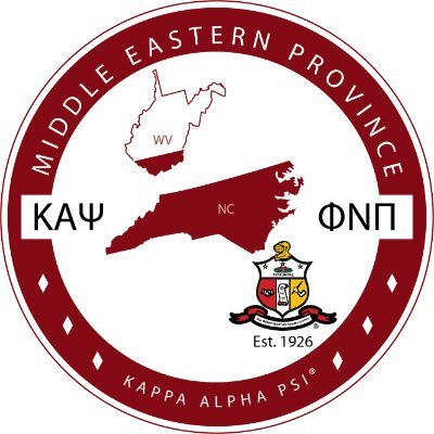 Kappa Alpha Psi Fraternity is strategically divided into 12 Provinces (regions). The Middle Eastern Province covers North Carolina & Southern West Virginia.