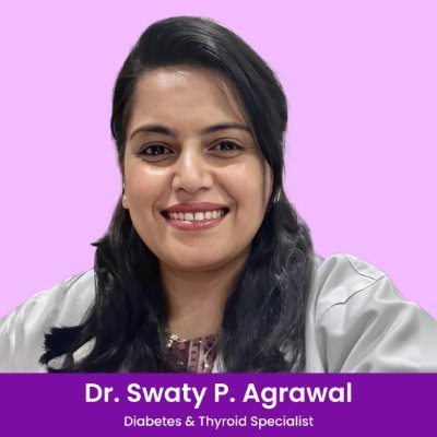 Introducing Dr. Swaty P. Agrawal, your dedicated Diabetes Specialist. With qualifications of M.B.B.S., M.D., and CCGDM.