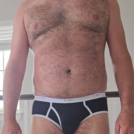Bear in briefs. Love tightie whities, cubby guys and mature bears/daddies