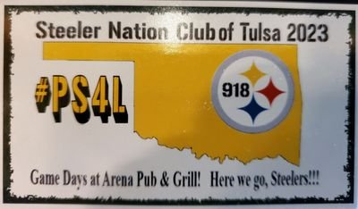 Est 2016, our Steeler Nation Club of Tulsa is a tailgating, Steeler loving, God 1st, family 2nd, & Steelers 3rd...family. Life long Steelers fans in Oklahoma.