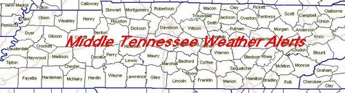 Providing weather alerts for Tennessee from the National Weather Service.