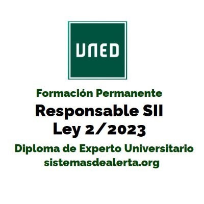Programa de Experto Universitario UNED: Responsable del Sistema Interno de Información (Ley 2/2023). 3ª edición, matriculaciones a partir de sept. 2025