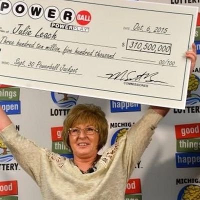 My name is Julie leach the $310,500,000 mega lottery winner !!! this is my giveaway Twitter page !!! And I'm giving out $200,000 out of my winnings to the needy