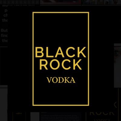 Black Rock Vodka, Premium British Made Vodka. Drink Responsibly