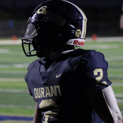 Deut 31:6 | 5’8ft 185lb| C/O 24| RB| 3.9 gpa Durant high school NCAA ID# 2008898329 (813) 748-6847| Box squat 330 LB @6.0m/s | 21.91 mph Catapult System.