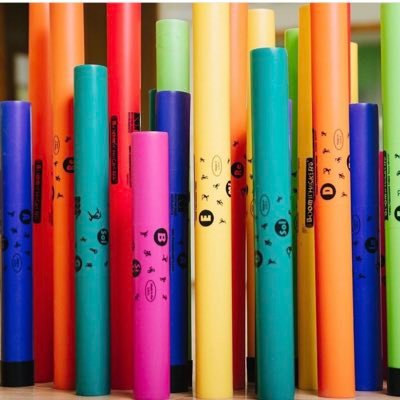 Colorful pitched tubes that can be played anytime, anywhere!