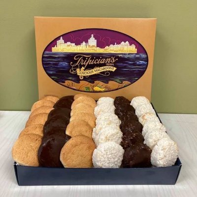 Tripicians Macaroons founded on the Atlantic City Boardwalk in 1910. Known for amazing Almond & Coconut Macaroons. We ship natiowide using USPS Priority Mail.
