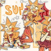 i love fnaf and william afton and eclispe,sundrop and moondrop i simp for william afton
