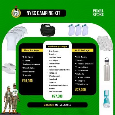 Purchase your NYSC camping kits and travel boxes at affordable prices
https://t.co/DRenSBFh9r