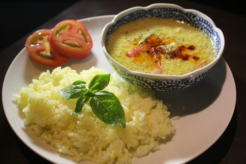 グリーンカレーラーメン食後には替えメシ投入でリゾット風に☆野菜もりもり☆メディア紹介→読売テレビ「ten!」朝日放送「キャスト」「おはよう朝日です」関西テレビ「よーいドン！」ラジオ大阪ミュージックコンテナ★応援ありがとうございます！！