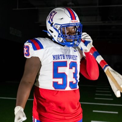 North Forrest High School c/o26 240lbs/Guard/Defensive Tackle/GPA 3.7/Squat 415/ Bench 225/ Power clean 225/ #53/EMAIL:jaredweathersby@gmail.com #6014028033