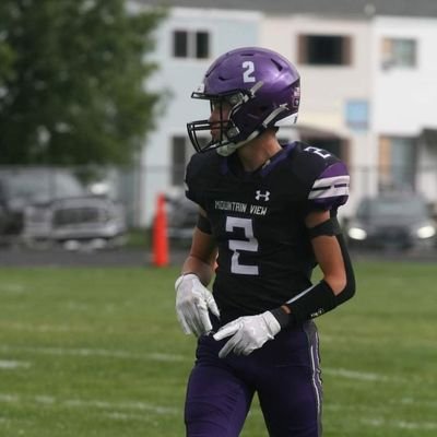 Mountain View High School |
Mountain View Wyoming |
Class of 2025 | 
4.0 GPA |
Defensive Back |
Wide Receiver | Linebacker |
Ht:6'1 |
Wt:170