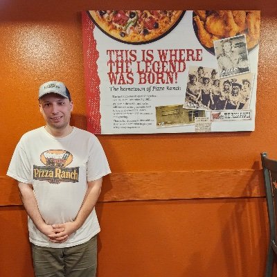 Hi. I'm Jason Halkias, fondly known as The Legendary Pizza Ranch Guest. I have visited 100 Pizza Ranch locations, and am now on a quest to visit all of them.