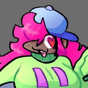 Woo...
She's essentially both an OC and kinda a remix AU of BF FNF.
She's a goober that's desperate to find love. Created by me, @yuarelovd, PFP by @superhs_.