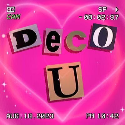 Own your life with Deco.U💝
instagram: deco.u.23