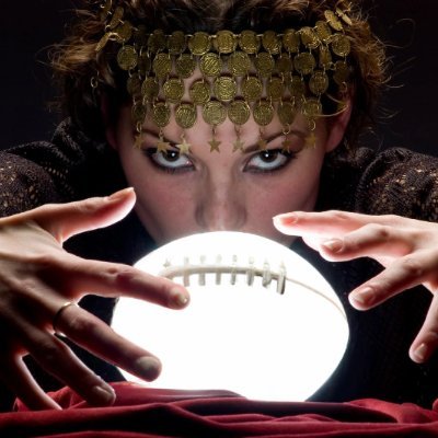 Like a fortune teller, but with rugby. Our crystal ball is a mystical black box containing a sophisticated statistical model.