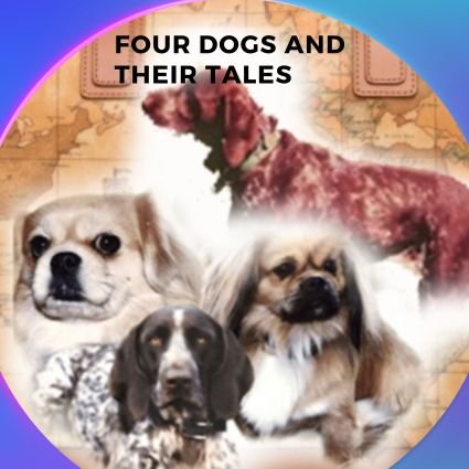 The story about four dogs, Kissy, Kawdje, Topaz and Michael Archangelo. Written by Marcella Bursey Brooks.