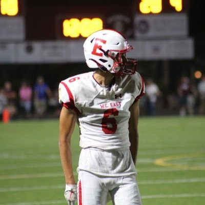 2024 | 6’4 | 175 lbs | FS | WR | West Chester East Football (PA) | Javelin 128-1 ft | 3 Sport Athlete | 3.35 GPA | First team All-Chesmont DB | All-Area HM