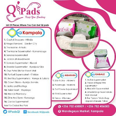 The Freshest and Most Comfortable Sanitary Towel in East Africa.
WhatsApp +256702608809, +255754682423.