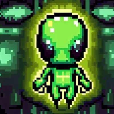 alien pixel art retro