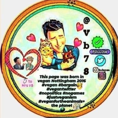 Born in VEGAN NOTTINGHAM 2016 VB78 SOCIAL MEDIA IS 7yo 🥳
vegan bargain👑 vegantwitter
nopolitics nogames justveganism veganfortheanimals+the planet 🌍