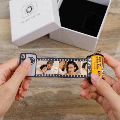 Cute custom photo film keychains