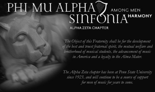 Official Twitter for the Alpha Zeta chapter of Phi Mu Alpha Sinfonia. Follow for updates about rush and email sinfonia@psu.edu for more information!