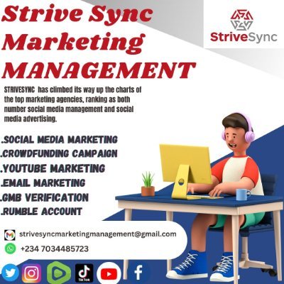 One of the top agencies that are focused on social media marketing, StriveSync Will help you get established in the now required world of social media.