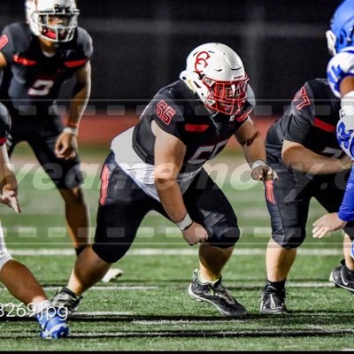 Age 16\\Canyon High School//offense//center/sophomore /height 5’10//weight 255//40-5.61//Squat 500// Bench 305