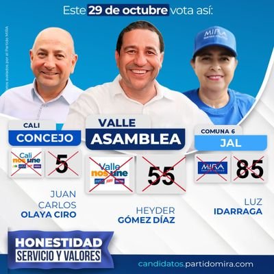 Candidata  a la JAL  # 85 
Comuna 6
Partido Político Mira