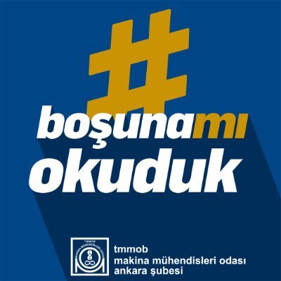 TMMOB Makina Mühendisleri Odası Ankara Şube'nin resmi Twitter sayfasıdır.
