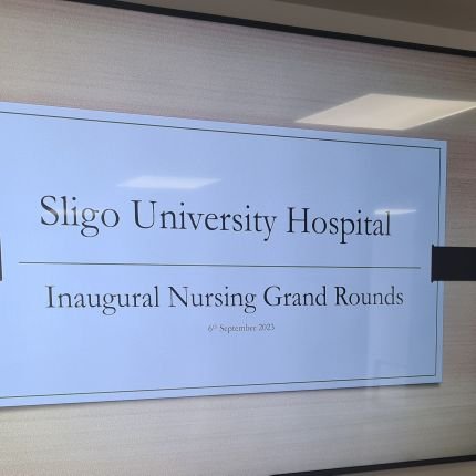 Sligo University hospital Nursing Grand Rounds.
Nurses teaching Nurses