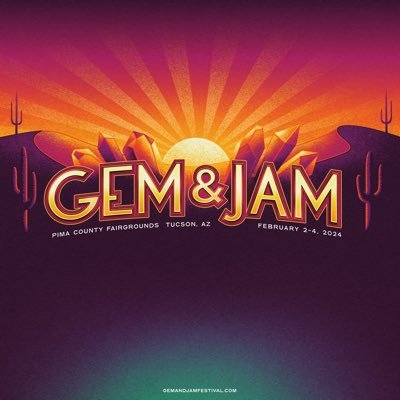 Join us February 2nd-4th 2024 for the 16th Annual Gem and Jam! 💎 Pima County Fairgrounds 🌵 Tucson, AZ. Tickets and information https://t.co/P0yyco2zmw