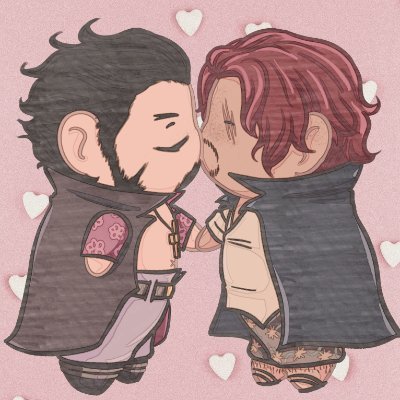 A small free & digital zine dedicated to the romantic ship between Red-Haired Shanks and Dracule Mihawk from One Piece!