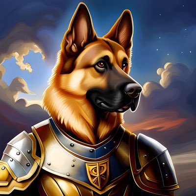A German shepherd in the armor of GOD❤️🙏🏻. My sword is forged out of love and wielded with light ❗️❗️