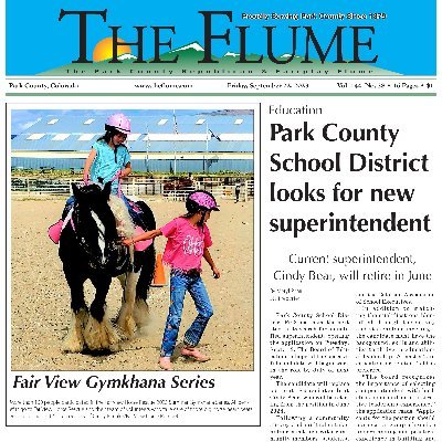 The Flume is a weekly newspaper serving Park County, Colorado.
